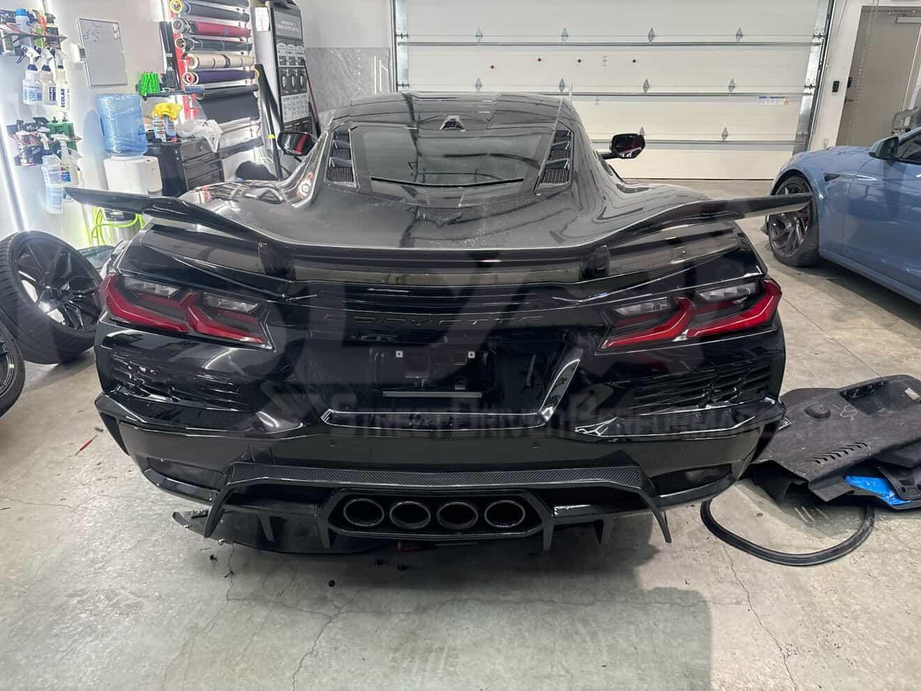 2023-UP CHEVROLET CORVETTE C8 Z06 | SDP PERFORMANCE PACKAGE CARBON FIBER REAR BUMPER FINNED DIFFUSER