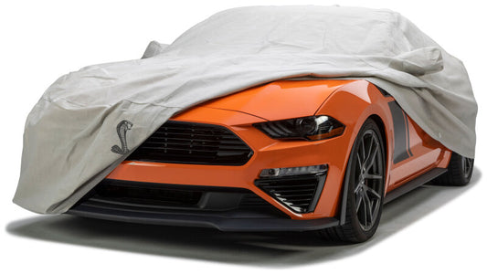 Covercraft custom 3-layer moderate climate car cover for 1999-2004 Ford Mustang, official Ford licensed, protects the vehicle.