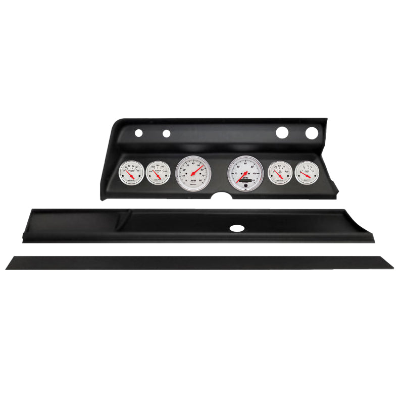 Autometer Arctic White Direct Fit Dash Kit 1966 Chevy Chevelle (2 x 3-3/8in. / 4 x 2-1/16in.)
