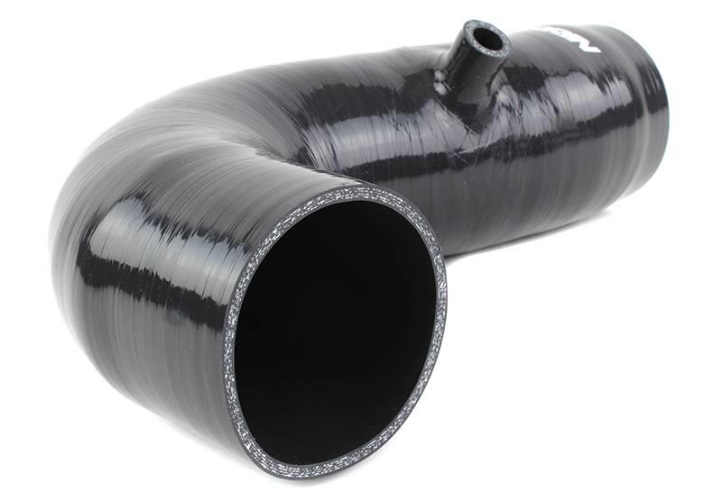 Black Perrin Performance inlet hose for 2017-2020 Subaru BRZ and Toyota 86, manual transmission compatible.