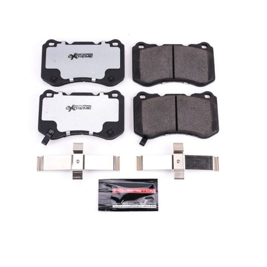 PowerStop Z26 Extreme Street front brake pads for Acura TL 2004-2008, performance brake pads with hardware included.