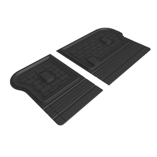 3D MAXpider Kia Sportage Kagu cargo liner in black, rubber floor mat with seatback protection for 2023-2024 model.