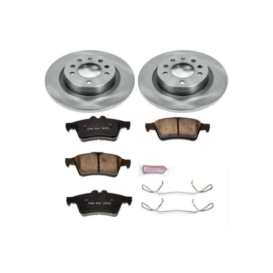 PowerStop OE rear brake kit for 2006-2009 Pontiac Solstice, includes brake rotors and pads for reliable stopping power.