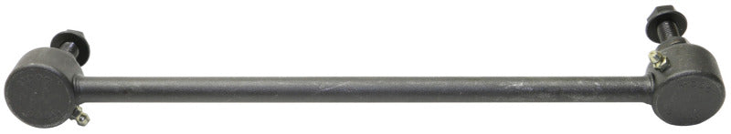 Moog front right sway bar endlink for Honda Fit 2015-2020, close-up showing metal construction and mounting points.