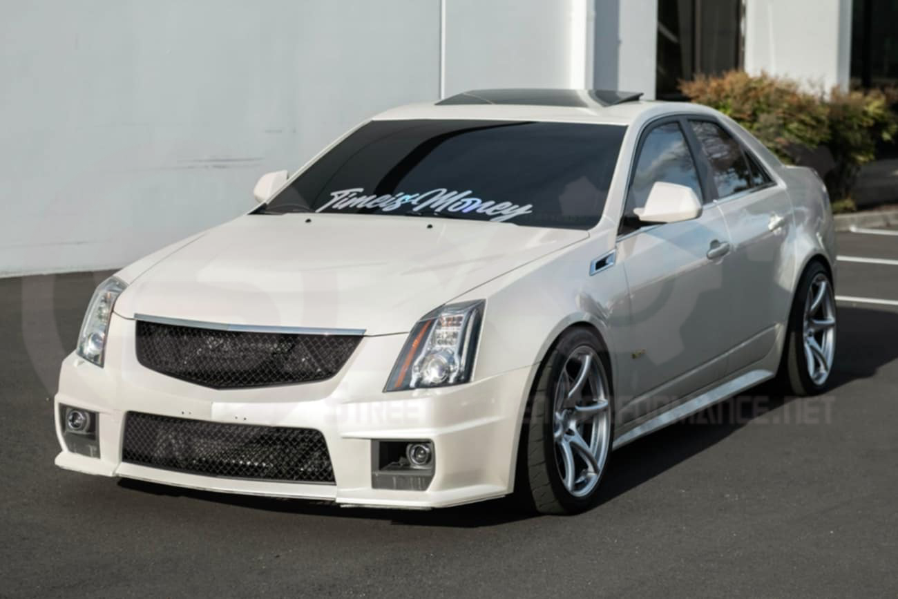 2009-2015 Cadillac CTS-V V2 -  Black front grilles set (blank no emblem)