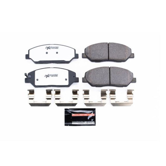 PowerStop Hyundai Genesis front Z26 Extreme Street brake pads with hardware, performance brake pads for enhanced stopping power
