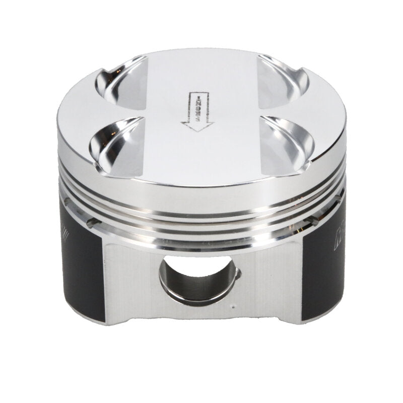 Manley Performance forged Mitsubishi 2.0L 4G63 piston set with 85mm bore, 1.375in compression height, and -8.00cc volume.