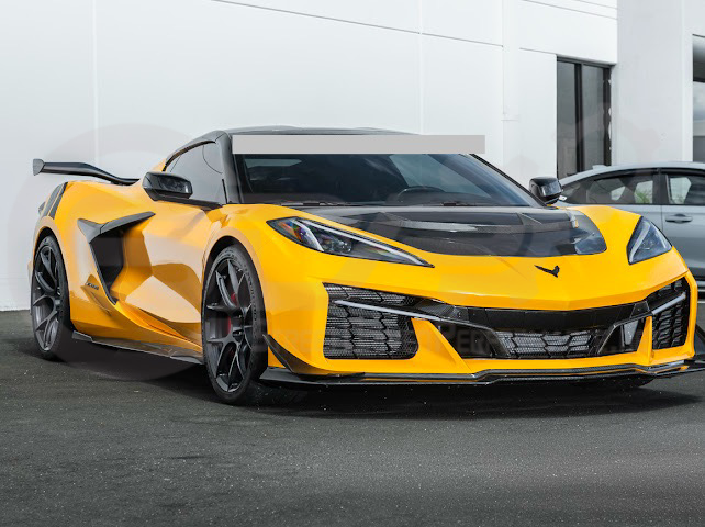 2023+ CHEVROLET CORVETTE C8 E-RAY & Z06 | FACTORY OEM STYLE GLOSSY BLACK FRONT RADIATOR MESH GRILLE GUARD