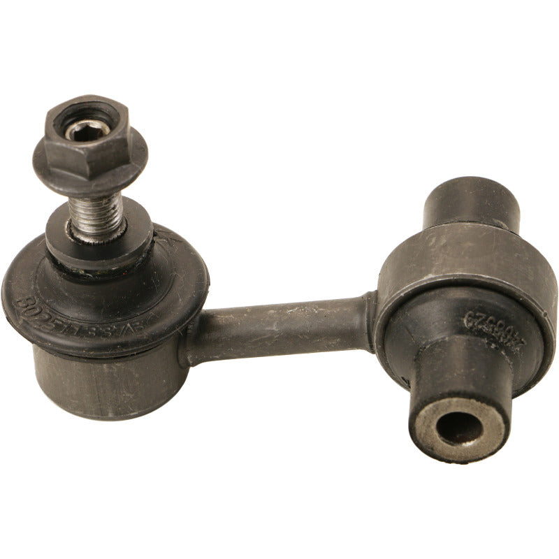 Moog Audi A3 Quattro 2015-2019 rear sway bar endlink, shown installed on vehicle suspension for improved stability.
