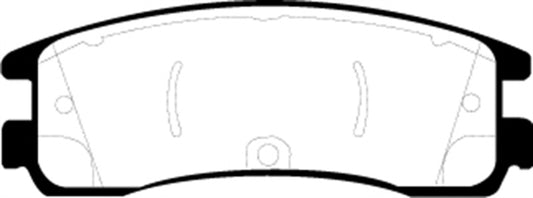 EBC Redstuff rear brake pads for 2008-2009 Buick Allure 5.3L, performance brake pads with red friction material