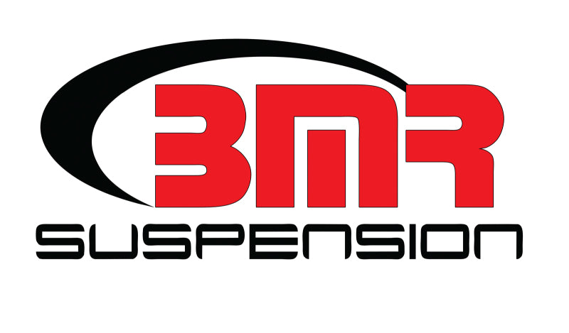 Black anodized BMR SN95 Mustang 8.8-inch differential bearing kit with spherical bushings for improved suspension performance.