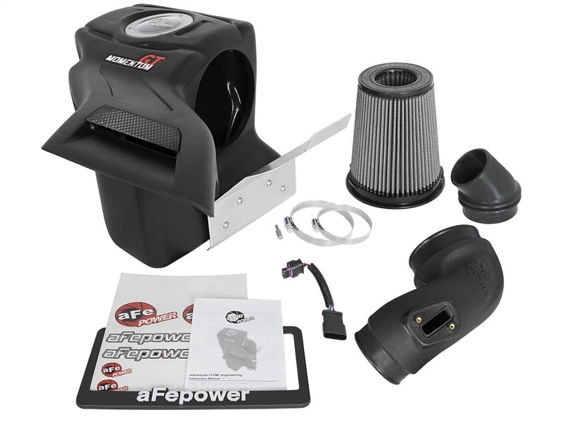 aFe Momentum GT Pro Dry S Cold Air Intake for 2009-2016 Audi A4 B8 2.0L L4 engine, showing the intake system components.