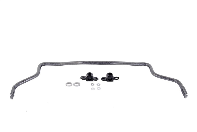 Hellwig 1-inch solid heat-treated chromoly rear sway bar for Nissan Titan and Titan XD trucks, designed for improved stability.