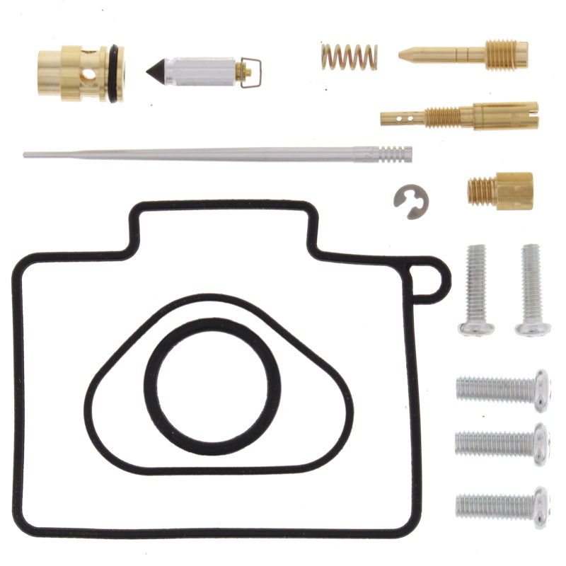 All Balls Racing Yamaha YZ125 carburetor rebuild kit with gaskets, seals, and components for 2005-2011 motorcycle engine maintenance.
