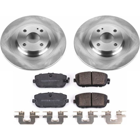 PowerStop rear Autospecialty brake kit for 2017-2019 Fiat 124 Spider, includes brake pads and rotors for OE replacement.