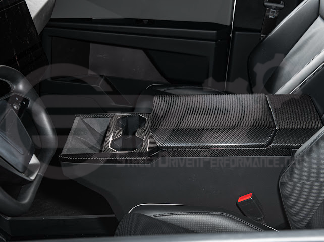 2024-Up Tesla Cybertruck | Interior DRY Carbon Fiber Rear Display Upper Cover