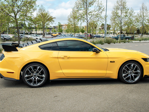2015-2023 Ford Mustang S550 Coupe | MATTE BLACK Rear Window Louver Sun Shade Cover