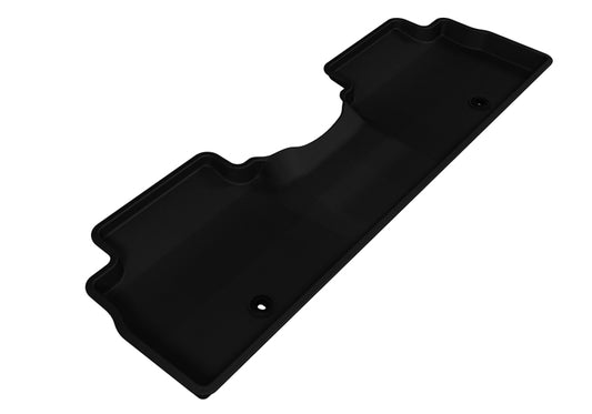 Black rubber 3D MAXpider Kagu 2nd row floor mats for Kia Soul (2014-2019), featuring textured surface and custom fit.