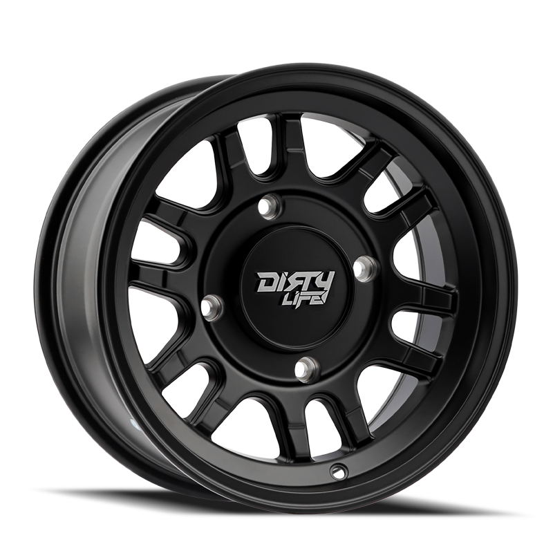 Dirty Life Canyon Sport SXS 15x7 matte black cast wheel with 13mm offset and 106.25mm hub for off-road vehicles.