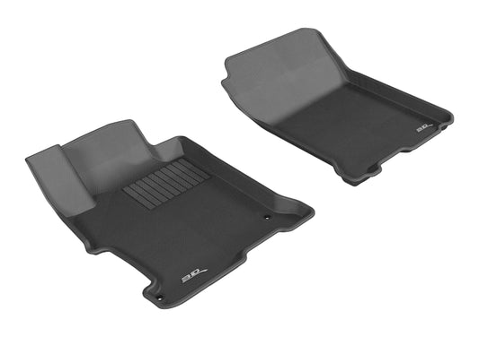Black 3D MAXpider rubber floor mat for 2013-2017 Honda Accord first row, showing textured surface and custom fit design.