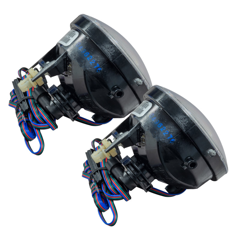 Oracle Lighting LED Halo Fog Lights for Toyota Sequoia, pre-assembled with red glow, showcasing the fog light assembly and design.