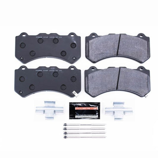 PowerStop racing front brake pads for Nissan GT-R 2009-2018, designed for high-performance track day braking.