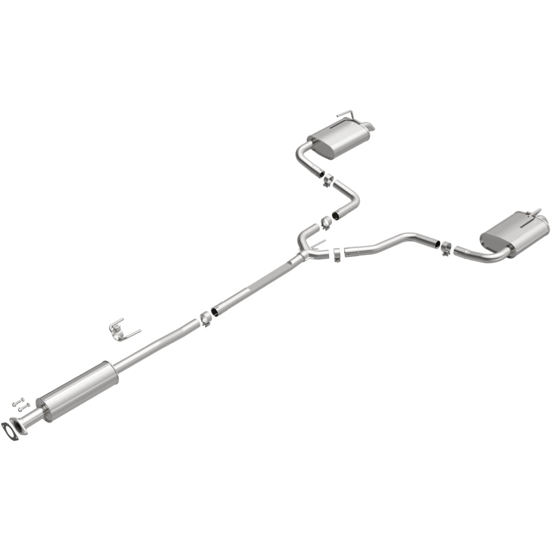 Magnaflow catback exhaust kit for 2019-2025 Nissan Altima 2.5L, direct-fit replacement with polished pipes and exhaust tips.