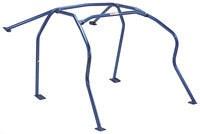 Cusco 4-point chromoly roll cage installed in Nissan 240SX S14 with sunroof, designed for four passengers, racing safety equipment