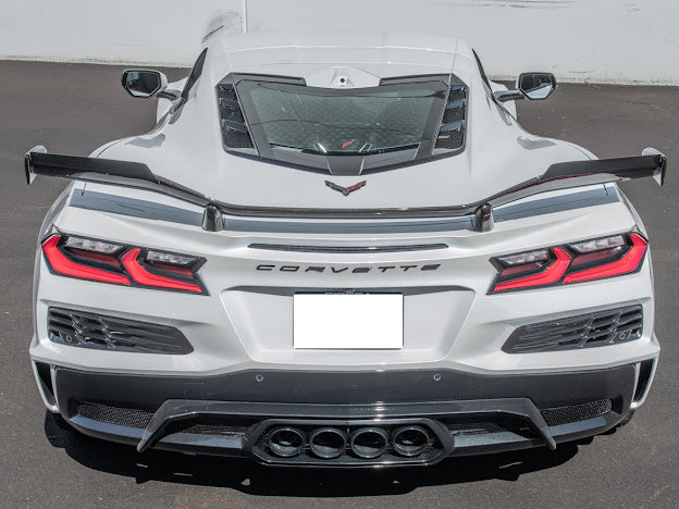2020+ CORVETTE C8 Z06 | CARBON FIBER HIGH WING SPOILER *ADD-ON* WICKERBILL PAIR
