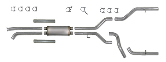 Diamond Eye Performance catback exhaust for Toyota Tundra 5.7L 2007-2010, featuring dual gas outlets and a 3-1/2 inch diameter.