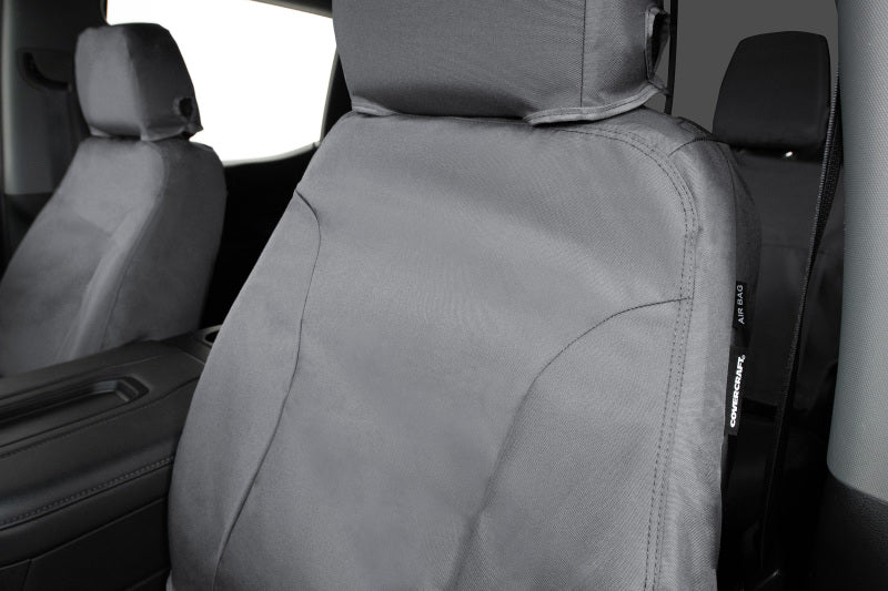 Grey Covercraft SeatSaver front row seat covers for Ford Transit 2014-2023, waterproof and durable protection.