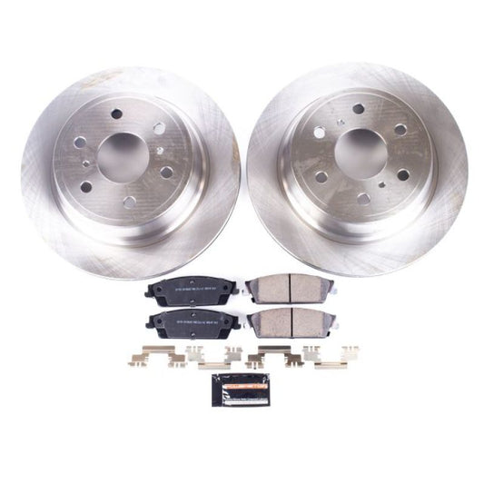 PowerStop OE rear brake kit for 2007-2014 Cadillac Escalade, includes brake pads and rotors for reliable stopping power.