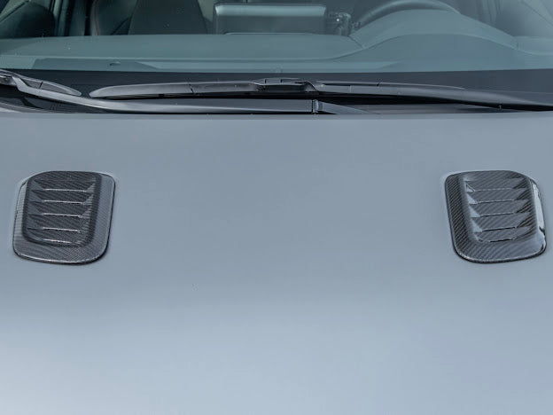 2023-UP TOYOTA GR COROLLA |FACTORY STYLE CARBON FIBER FRONT BULGE HOOD VENTS REPLACEMENT