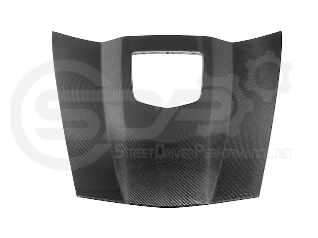 2005-2013 Chevrolet Corvette C6 | ZR1 Style Carbon Fiber Front Hood w/ Clear Window Insert
