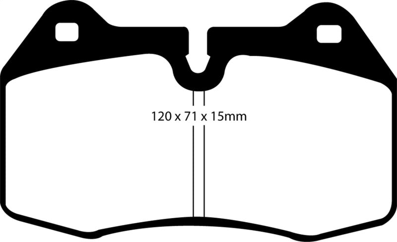 EBC Bluestuff racing front brake pads for Infiniti G35 3.5 manual with Brembo calipers, high-performance brake pads for racing.