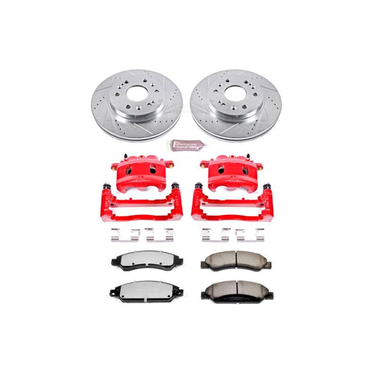 PowerStop Z36 Truck & Tow brake kit for 2007 GMC Yukon XL 1500 front performance brake system with calipers