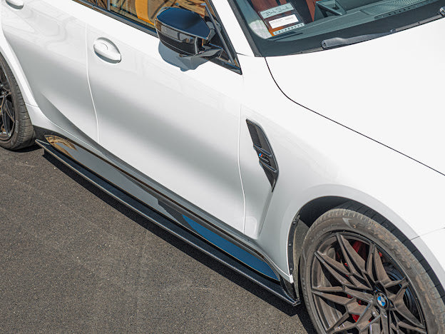 2021-Up BMW G80 M3 | M-Performance CARBON FIBER *ADD-ON* Side Skirts Extension Rocker Panel Ground Effects