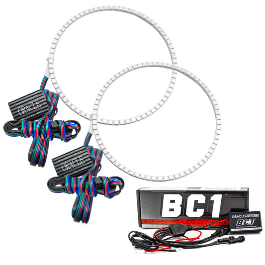 Oracle Lighting Jeep Wrangler JL/JT LED surface mount headlight halo kit with BC1 controller for fog lights.
