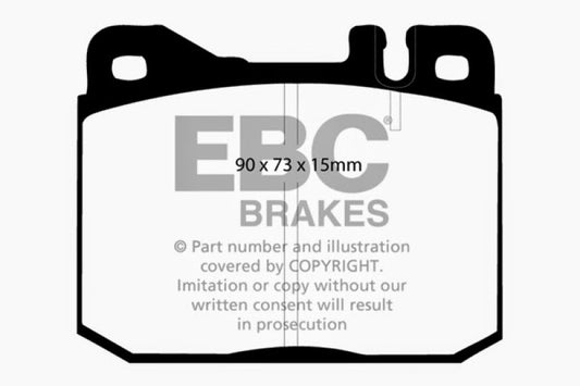 EBC Ultimax2 front brake pads for Mercedes-Benz 230 1976-1979, OE style brake pads with metal backing and friction material