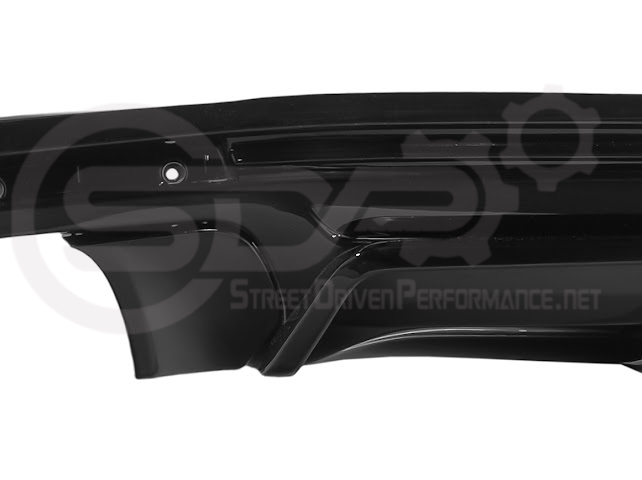 2016-2024 Chevrolet Camaro Street Driven Performance glossy black rear bumper finned lower diffuser, sleek and aerodynamic design
