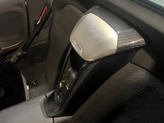 2020+ CORVETTE C8 CONVERTIBLE | CARBON FIBER INTERIOR WATERFALL SPEAKER GRILLE