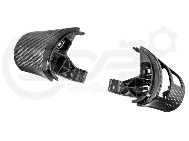 2005-2013 CHEVROLET CORVETTE C6 | SDP PERFORMANCE CARBON FIBER STEERING WHEEL BUTTON COVER REPLACEMENT PAIR
