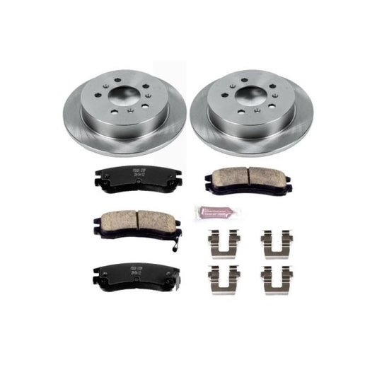 PowerStop OE rear brake kit for Buick Allure 2008-2009, includes brake pads and rotors for reliable stopping power.