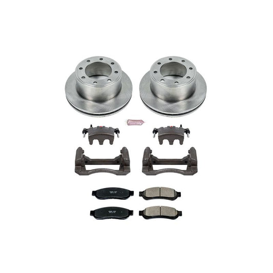 PowerStop OE brake calipers for Ford F-350 Super Duty rear Autospecialty kit with calipers and hardware, black finish, detailed view