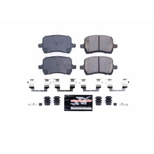 PowerStop Z23 Evolution sport front brake pads with hardware for 2007 Chevrolet Cobalt, performance brake components.