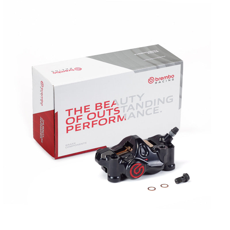 Brembo P.484 Cafe Racer brake caliper for right side, OE brake caliper in black for motorcycle braking system, branded Brembo Powersports.