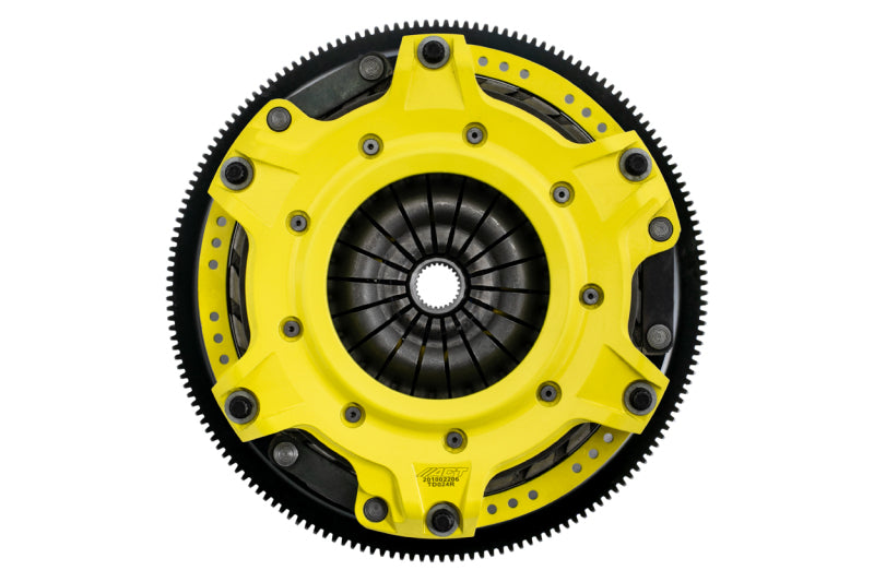 ACT Chevy Camaro and Corvette LS1-LS7 Mod-Twin 10.5 XT Rigid Disc Race Clutch Kit installed in a vehicle engine bay