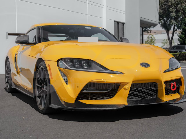 2020-Up Toyota GR Supra A90 A91 | A91 Package CARBON FIBER 3 Piece Front Bumper Lip Splitter Ground Effects