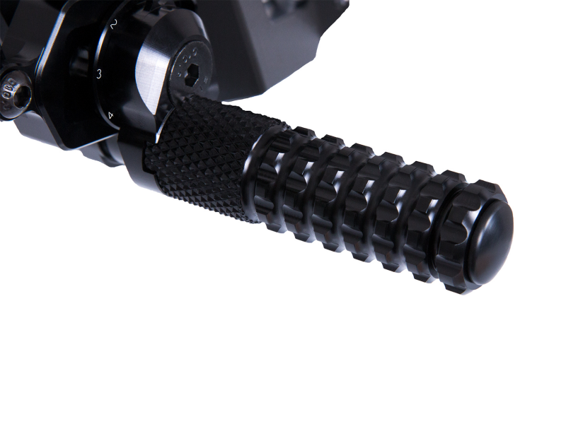 Black Vortex Racing rear bike stand showing sturdy metal construction with mounting points for motorcycle support.