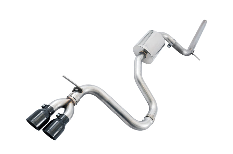 AWE Tuning VW MK7 Golf 1.8T Track Edition catback exhaust with 90mm diamond black tips, showcasing the sleek exhaust system.